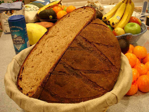 Miche with Spelt and Rye Levain