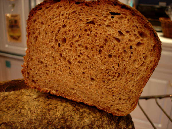 Whole Grain Sourdough Sandwich Bread Crumb