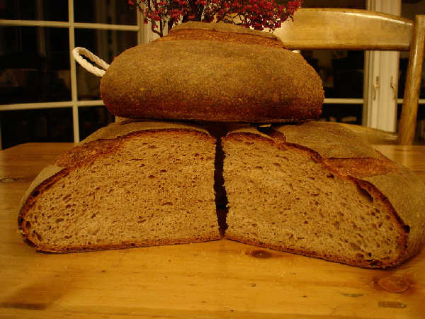  Loosely based on BBA Miche and Hamelman Mixed-Flour Miche.